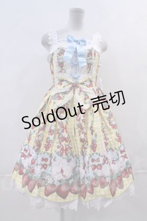 画像: Angelic Pretty  / Ribbon Berry Bunnyジャンパースカート I-23-08-10-015i-1-OP-AP-L-HD-ZI-R