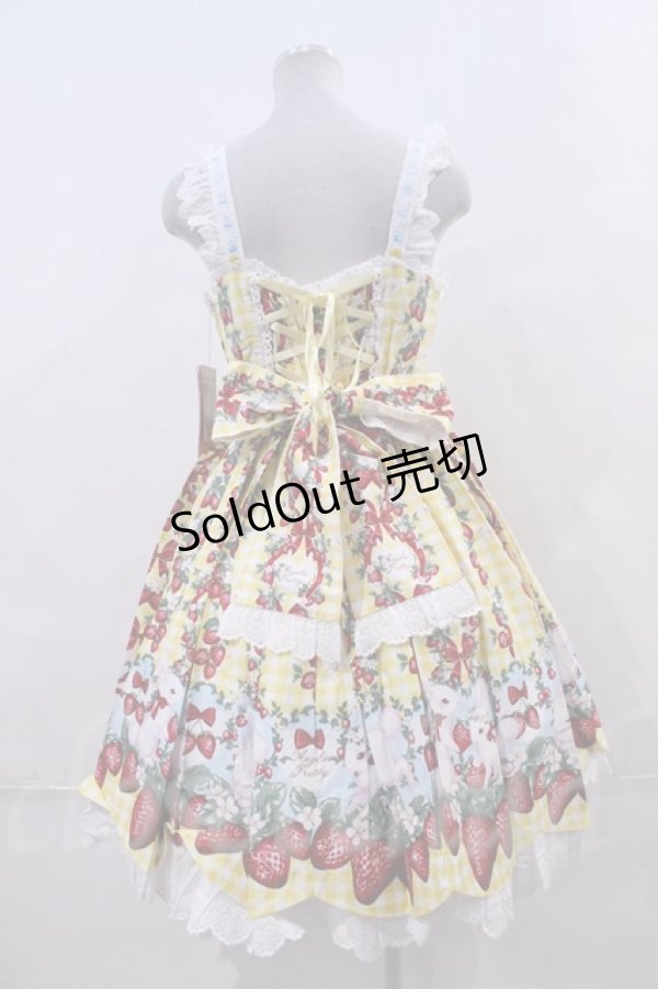 画像2: Angelic Pretty  / Ribbon Berry Bunnyジャンパースカート I-23-08-10-015i-1-OP-AP-L-HD-ZI-R (2)
