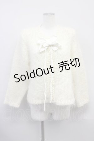 画像: PINK HOUSE  / 2つリボン付きニットカーディガン I-23-08-11-4006-1-TO-LO-L-HD-ZT230