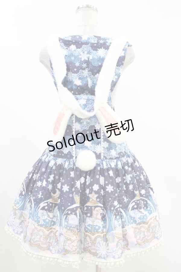 Angelic Pretty☆snow dome柄サロペット ネイビーワンピース