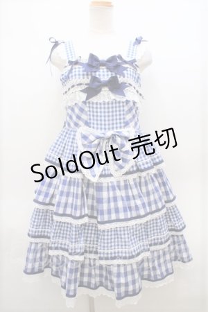 画像: BABY,THE STARS SHINE BRIGHT  / Milky Gingham Dollジャンパースカート S-23-08-20-014s-1-OP-BA-L-AS-ZS-R