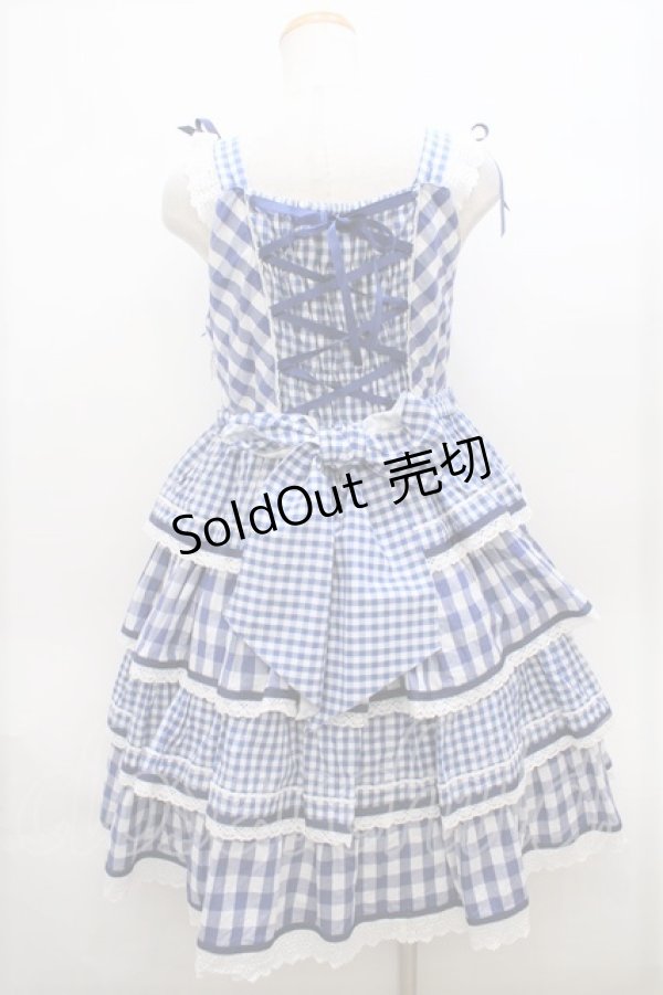 画像2: BABY,THE STARS SHINE BRIGHT  / Milky Gingham Dollジャンパースカート S-23-08-20-014s-1-OP-BA-L-AS-ZS-R (2)