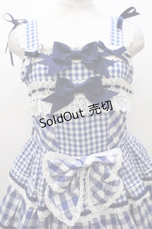 画像3: BABY,THE STARS SHINE BRIGHT  / Milky Gingham Dollジャンパースカート S-23-08-20-014s-1-OP-BA-L-AS-ZS-R (3)