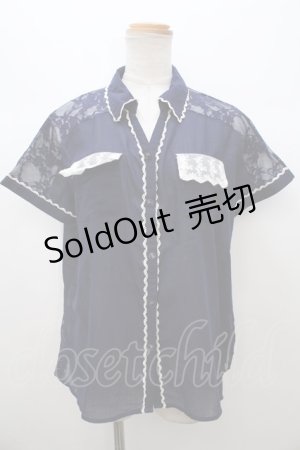 画像: axes femme  / ブラウス Y-23-08-26-021-1-BL-AX-L-SZ-ZT191