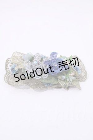 画像: Michal Negrin  / 青フラワーレースバレッタ I-23-08-29-076i-1-AC-LO-L-HD-ZI