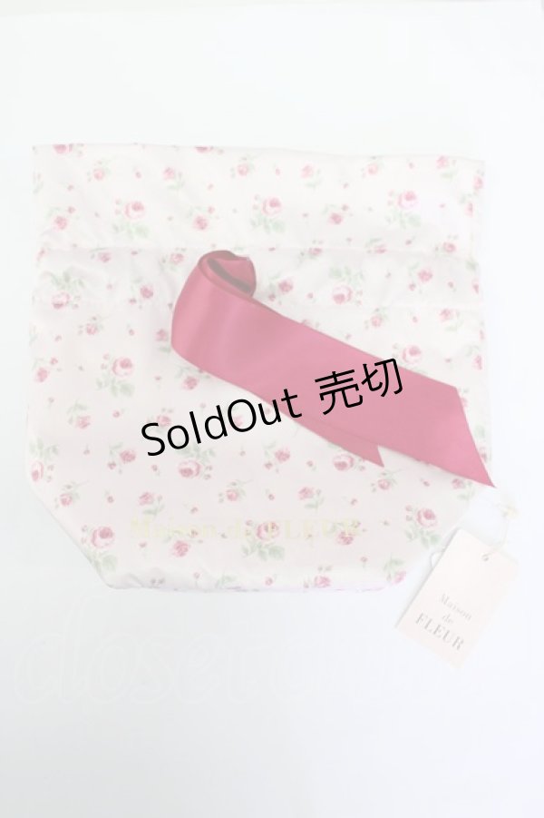 画像4: 【SALE】Maison de FLEUR  / ピンクマニアローズビッグリボンポーチ I-23-09-03-4058-1-ZA-LO-L-HD-ZT087 (4)
