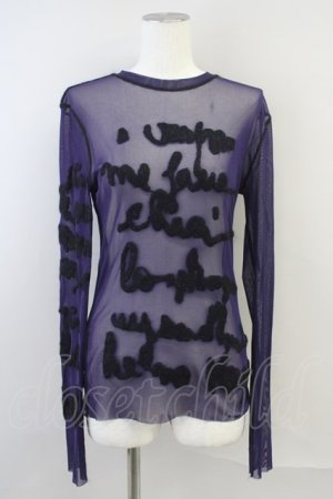 画像: jean paul GAULTIER HOMME  / 英字パワーネットシースルートップス I-23-09-06-4028i-1-TO-PU-P-HD-OS