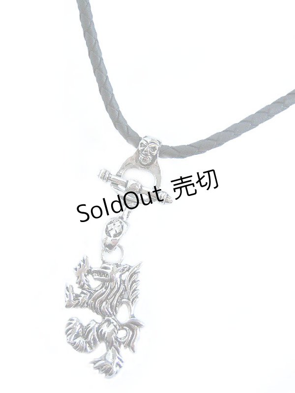 画像1: 【新品】ウルフレザーネックレス(necklace) BR_036_B116 (1)