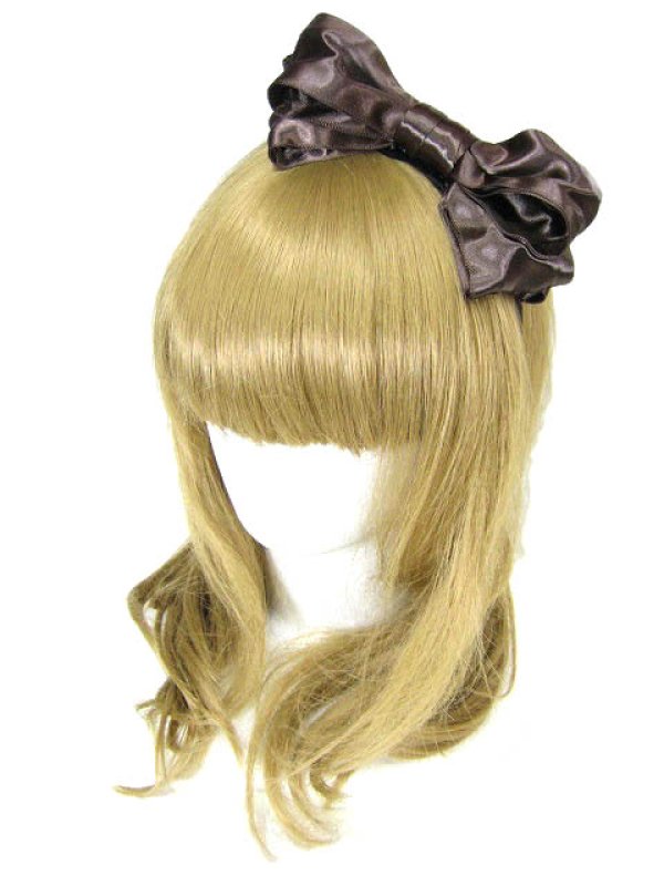 画像1: 【新品】サテンリボンカチューシャ HA_042_B130 (1)