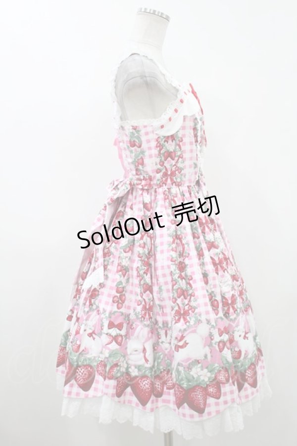 画像3: Angelic Pretty  / Ribbon Berry Bunnyジャンパースカート H-23-09-26-1030-NS-ZH (3)