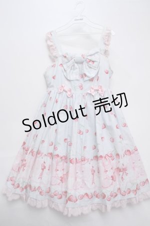 画像: Angelic Pretty / Cherry Berry Bunny胸元リボンジャンパースカート S-23-09-14-066-UT-ZS