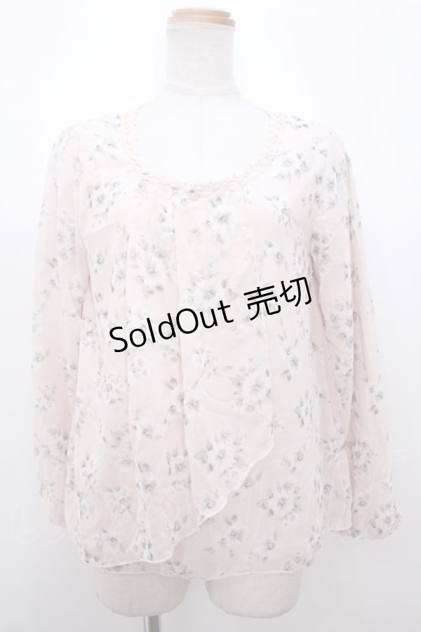画像1: axes femme / TS花柄シフォントップス Y-23-09-20-114-SZ-ZI (1)