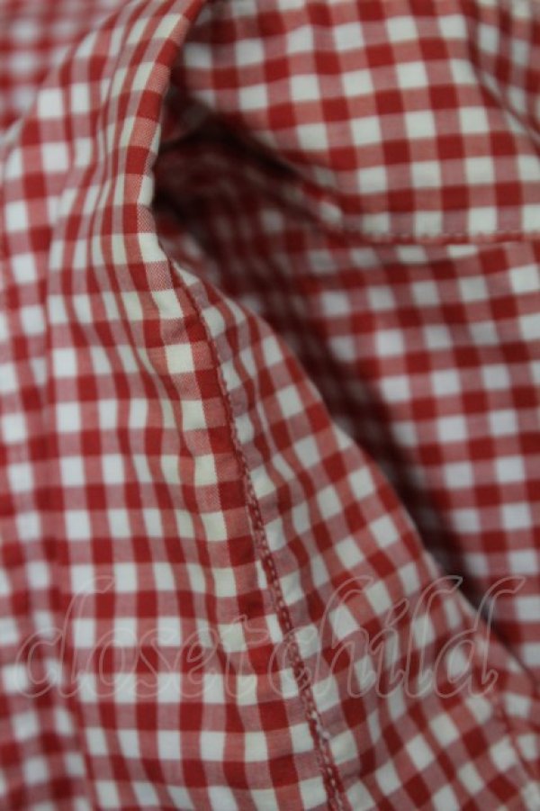 画像6: MEN'S KANEKO ISAO / ギンガムパッチシャツ  アカ O-25-10-21-027-LO-BL-IG-ZT381 (6)