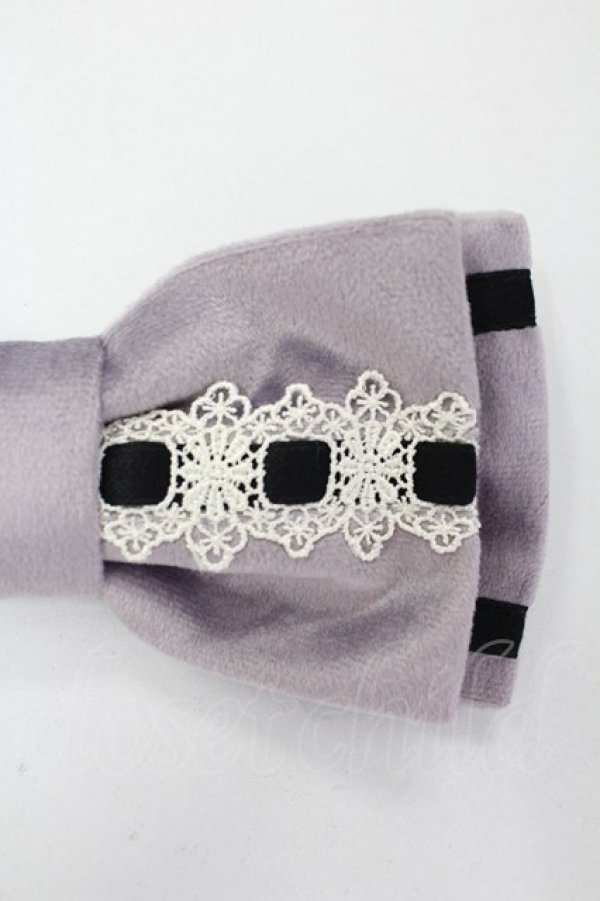 画像2: 仲夏物語（海外ロリィタ） / ベロアリボンクリップ  ラベンダー O-25-07-18-1118-LO-AC-IG-ZT485-F004 (2)