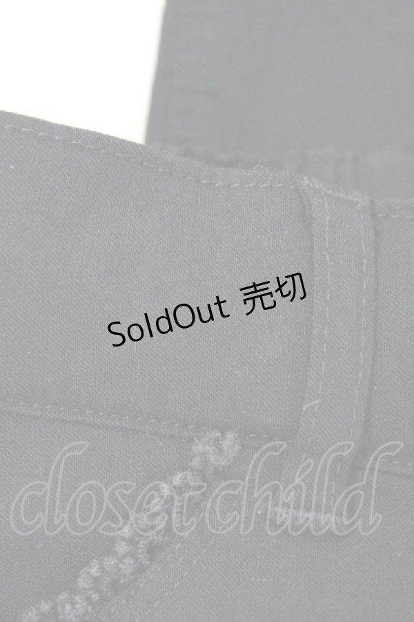 画像3: axes femme / 裾レースストレッチパンツ  黒 Y-25-06-24-042-AX-PA-SZ-ZT338 (3)