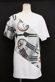 画像1: 【新品】時計pt切替Tシャツ(白) g_tp TS_118_D016 (1)