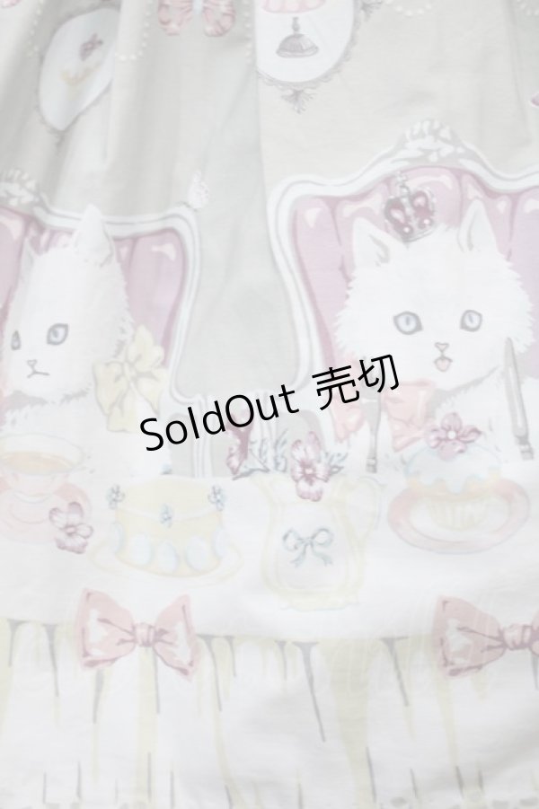 Angelic Pretty 猫のお茶会ジャンパースカートSet（JSK＋KC＋