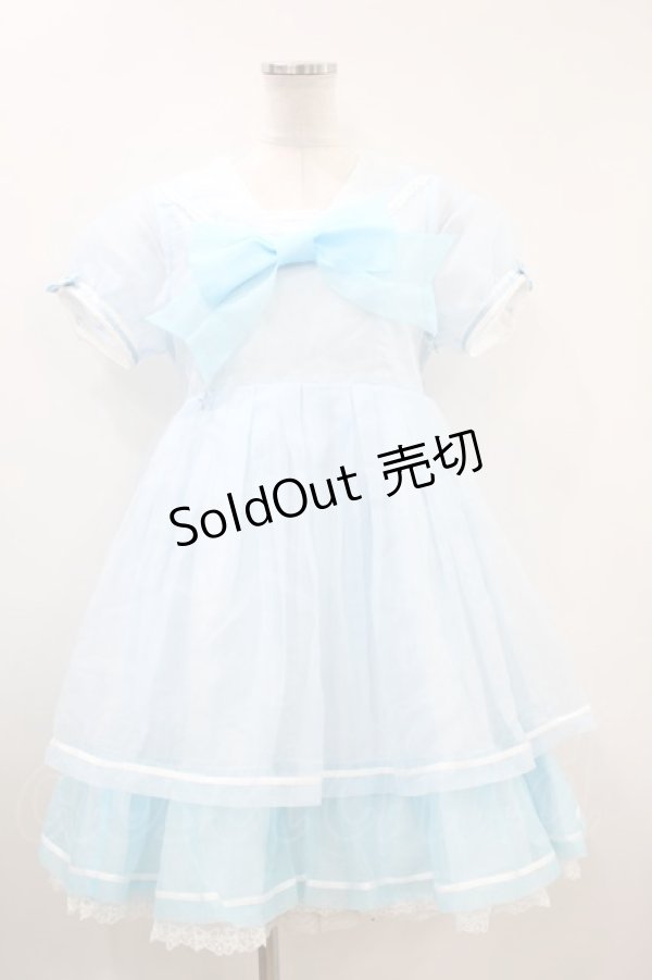 画像1: Angelic Pretty / シャーベットマリンワンピース Free サックス H-23-11-15-021-AP-OP-NS-ZH (1)