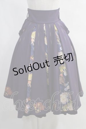 画像: Ozz oneste / 椿刺繍袴風フリルスカート  紫 H-23-11-17-1009-OO-SK-KB-ZH