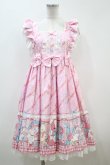 画像1: Angelic Pretty / MELODY TOYSハイウエストジャンパースカート Free ピンク H-23-11-19-039-AP-OP-NS-ZH (1)