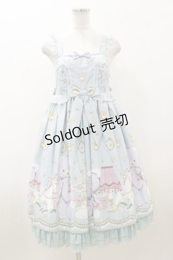 画像1: Angelic Pretty / Charlotte's Bear SpecialジャンパースカートSet Free サックス H-23-11-20-091-AP-OP-NS-ZH (1)