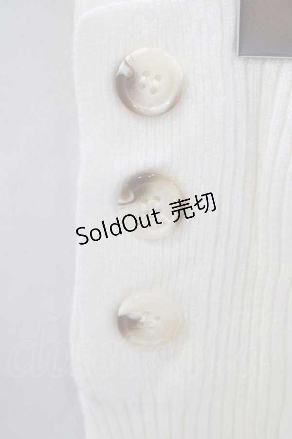 画像3: NieR Clothing / リブ刺繍カバー  白 H-24-01-12-052-PU-ZA-KB-ZT387 (3)