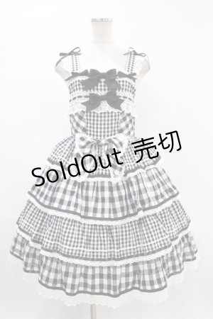 画像: BABY,THE STARS SHINE BRIGHT / Milky Gingham Dollジャンパースカート Free ブラック H-24-01-13-1031-BA-OP-NS-ZH