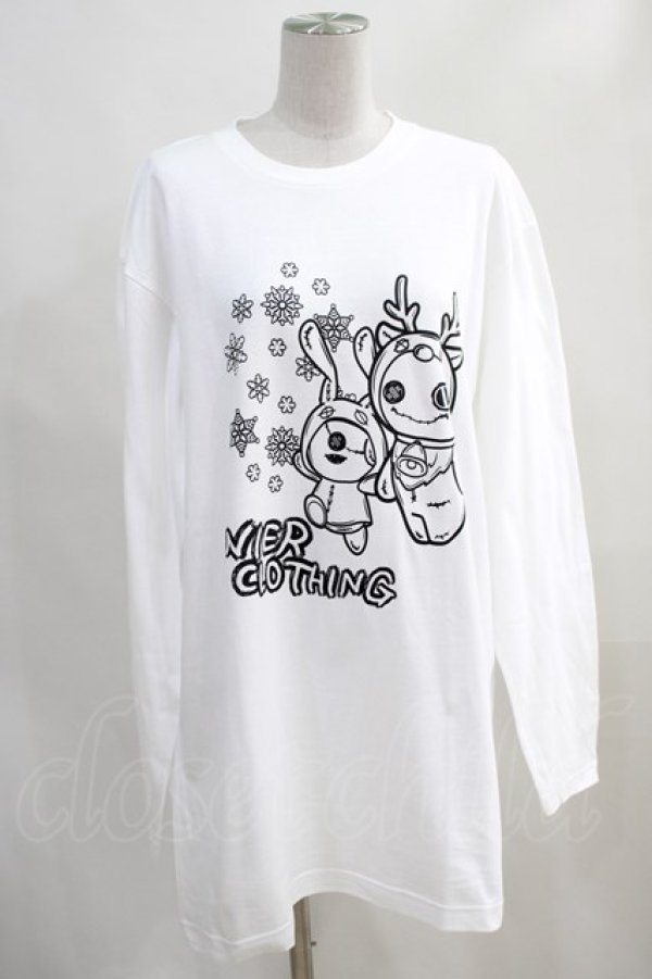 画像1: NieR Clothing / COTTON LONG CUTSEW XL 白 H-25-05-11-1033-PU-TO-KB-ZH (1)