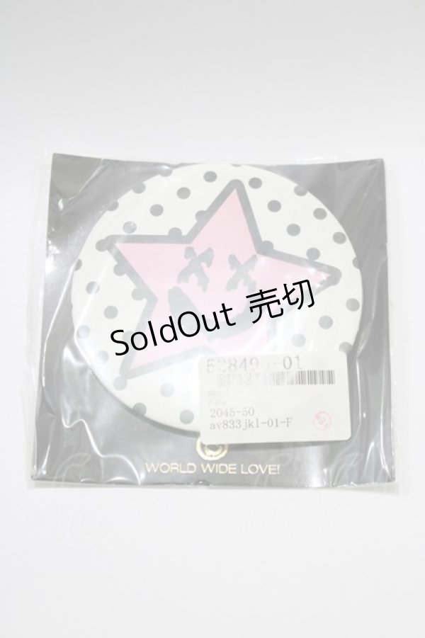 画像1: WORLD WIDE LOVE！(Rydia) / 缶バッチ  白 H-H-25-07-11-1020-PU-ZA-KB-ZH (1)