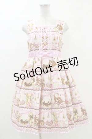 画像: Angelic Pretty / Little Bear's Cafeジャンパースカート Free ピンク H-24-01-25-069-AP-OP-NS-ZH