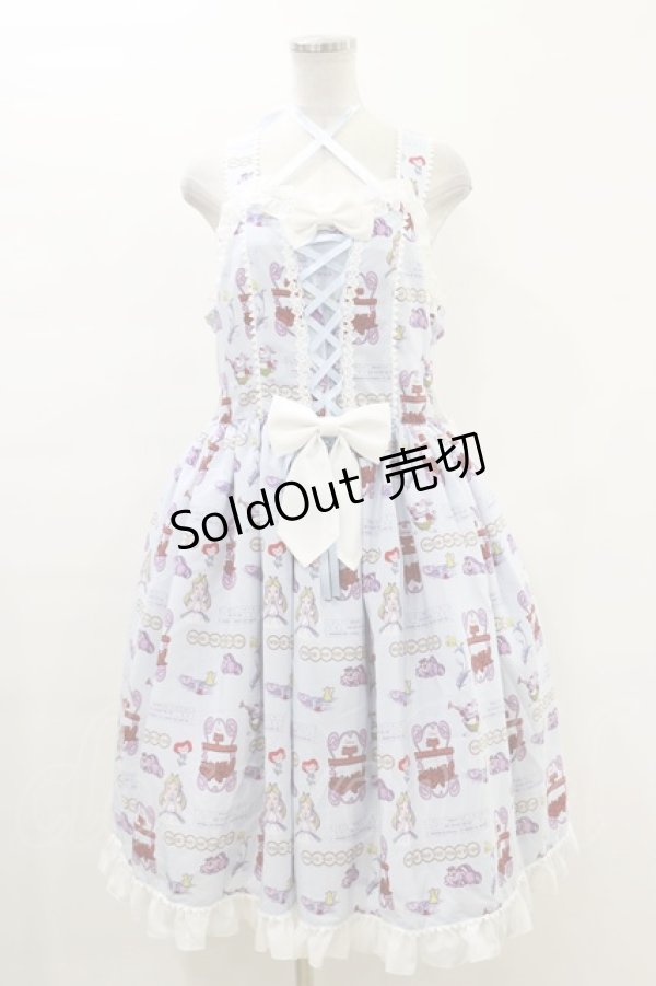 画像1: metamorphose / 【プラスサイズ】Disney Alice in Wonderlandジャンパースカートセット プラスサイズ  H-24-02-04-1059-ME-OP-NS-ZH (1)
