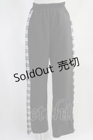 画像: NieR Clothing / STYLE-UP SIDE CHECKERED PANTS  黒 H-24-02-08-004-PU-PA-KB-ZH