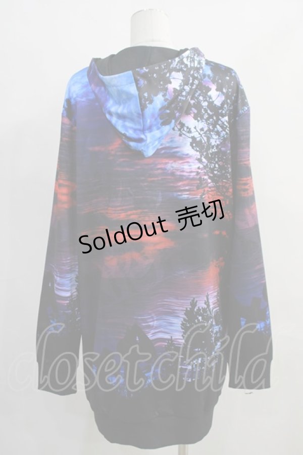 画像3: NieR Clothing / 総柄ZIPパーカー  黒×赤×青 H-24-02-08-033-PU-TO-KB-ZT180 (3)