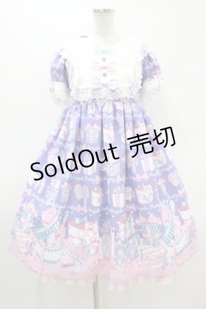 画像: Angelic Pretty / ラッピングハートワンピース(2020) Free ブルー H-24-02-22-1011-AP-OP-NS-ZH