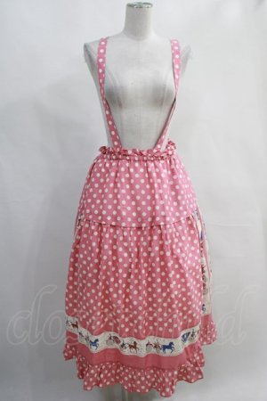 画像: Jane Marple / Polka dots parade suspenders skirt  ピンク H-24-02-22-011-JM-SK-KB-ZH