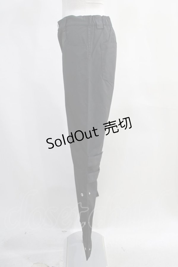 画像2: NieR Clothing / 軽量×裾ボタン付きARRANGE WIDE PANTS  黒 H-24-03-01-003-PU-PA-KB-ZH (2)