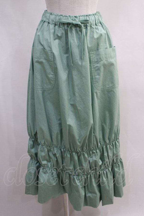 画像1: Jane Marple Dans Le Saｌon / Vintage satin bubble skirt  ミント H-24-03-05-004-JM-SK-KB-ZH (1)