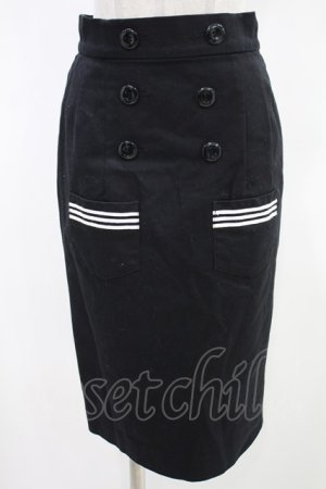 画像: MILK / Sailorタイトスカート  ブラック H-24-03-09-055-ML-SK-KB-ZH
