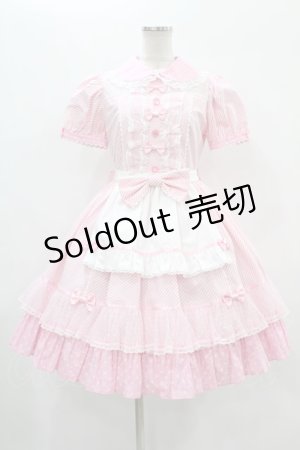 画像: Angelic Pretty / Stripe Girly Cafe Set Free ピンク H-24-03-13-015-AP-OP-NS-ZH