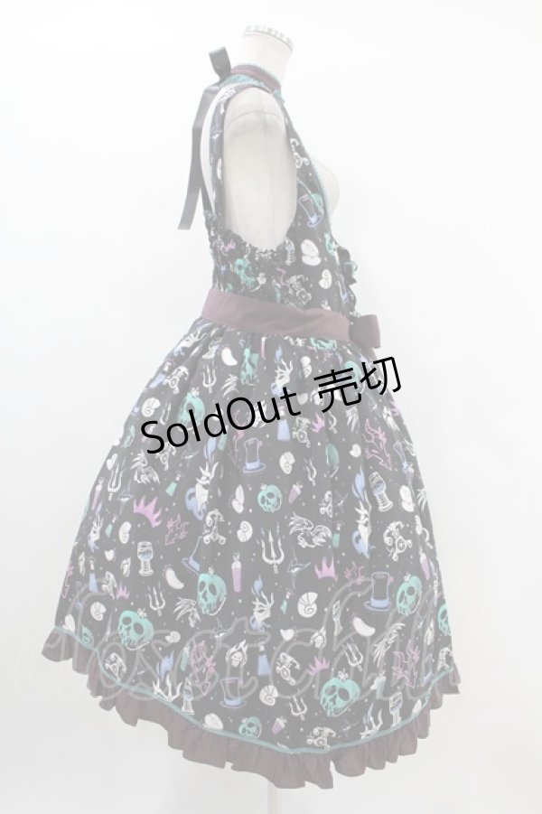 画像3: metamorphose / 【プラスサイズ】Disney villainsジャンパースカートセット プラスサイズ ブラック H-24-03-15-1023-ME-OP-NS-ZH (3)