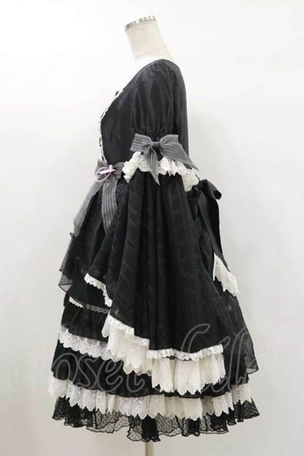 画像3: AngelsHeart-Lolita（海外ロリータブランド） / Cross Dress Set XL ブラック/グレー/ホワイト H-24-03-22-020-LO-OP-NS-ZH (3)