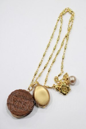 画像: Q-pot. / Round Choco Biscuit Necklace   H-24-03-23-065-QP-AC-KB-ZH