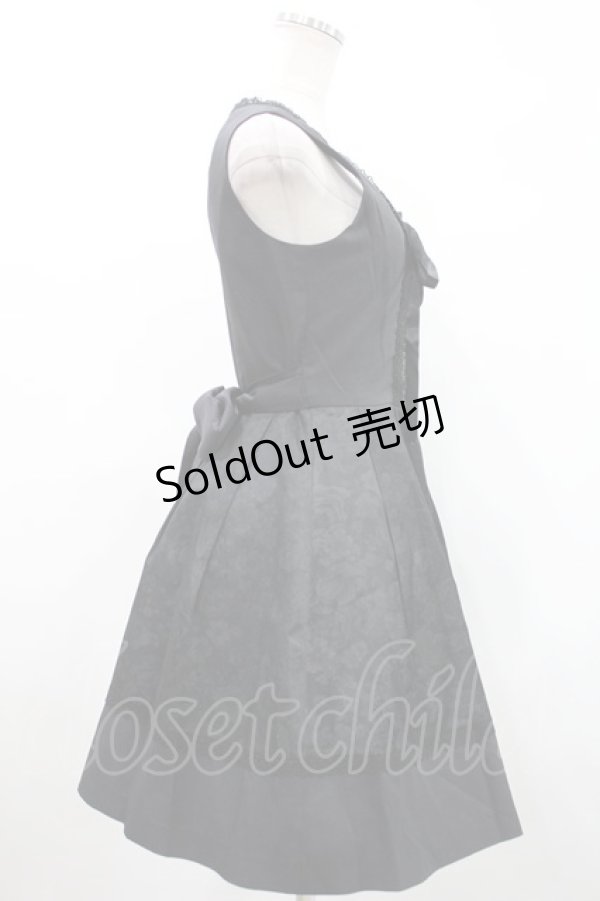 画像3: Moi-meme-Moitie / ロココプリントジャンパースカート  ブラック H-24-04-03-1028-MO-OP-KB-ZH (3)