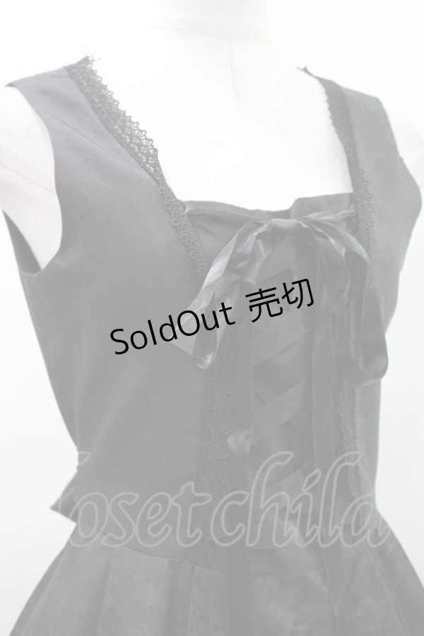 画像4: Moi-meme-Moitie / ロココプリントジャンパースカート  ブラック H-24-04-03-1028-MO-OP-KB-ZH (4)