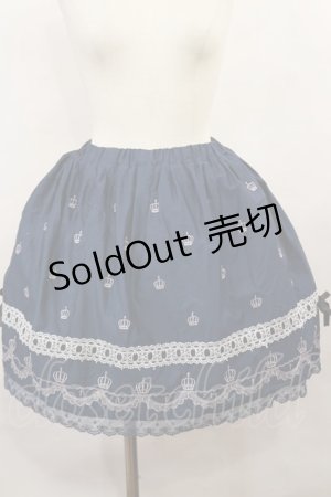 画像: BPN / クラウン刺繍スカート M ネイビー H-24-04-03-017-GO-SK-NS-ZH