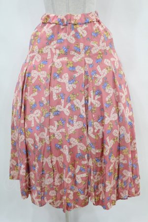 画像: Jane Marple Dans Le Saｌon / Granny's ribbonのゴアードスカート  ピンク H-24-04-04-1026-JM-SK-KB-ZH