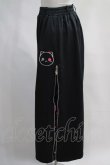 画像2: NieR Clothing / 2WAY SIDE ZIP WIDE PANTS  黒×ピンク H-24-04-06-004-PU-PA-KB-ZT198 (2)