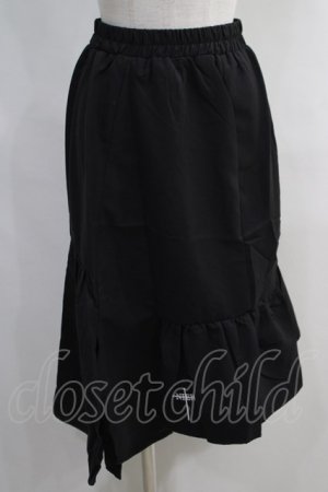 画像: NieR Clothing / ASYMMETRY BLACK SKIRT  黒 H-24-04-06-012-PU-SK-KB-ZH