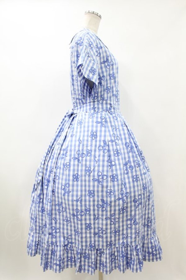 画像3: Jane Marple / Picnic cloth joyfulドレス  ブルー H-24-04-09-1004-JM-OP-KB-ZH (3)