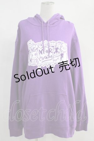 画像: NieR Clothing / プリントプルパーカー 2XL パープル H-24-04-15-022-PU-TO-KB-ZT052